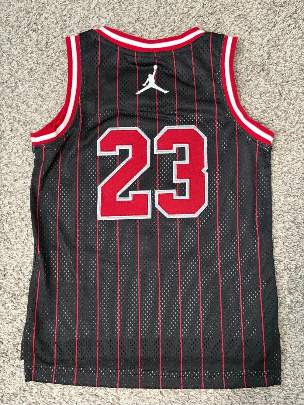 NWOT Kid’s Jordan 23 Black & Red Basketball Jersey